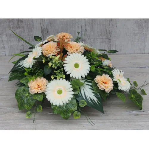 Stroik kompozycja na grób gerbera goździk 1/2