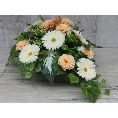 Stroik kompozycja na grób gerbera goździk 1/2