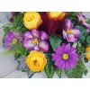 Komplet stroik + bukiet z kwiatów sztucznych – gerbera peonia