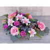 Elegancki Komplet Nagrobny z Różami i Liliami – Stylowa Pamięć
