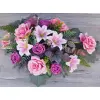 Elegancki Komplet Nagrobny z Różami i Liliami – Stylowa Pamięć