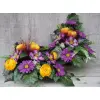 Komplet stroik + bukiet z kwiatów sztucznych – gerbera peonia