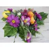 Komplet stroik + bukiet z kwiatów sztucznych – gerbera peonia
