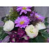 Komplet Nagrobny Fioletowa gerbera z Peoniami - Zestaw Stroik + Bukiet