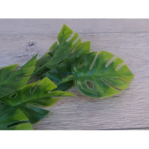 GAŁĄZKA DODATEK DO KWIATÓW LIŚĆ MONSTERA GUMOWA