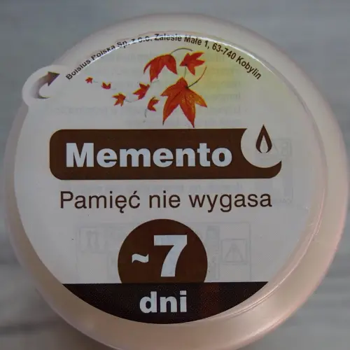 WKŁAD DO ZNICZY BOLSIUS 7 dni